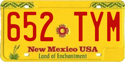 NM license plate 652TYM