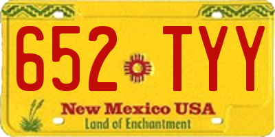 NM license plate 652TYY