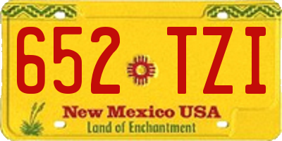 NM license plate 652TZI