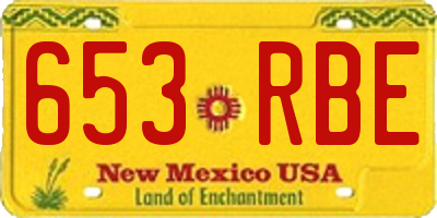 NM license plate 653RBE