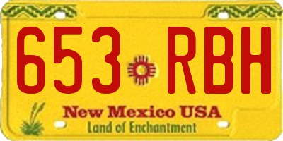 NM license plate 653RBH