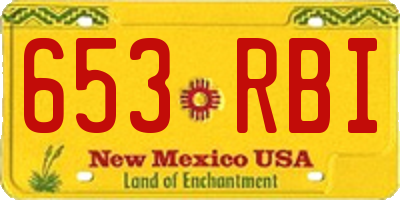 NM license plate 653RBI