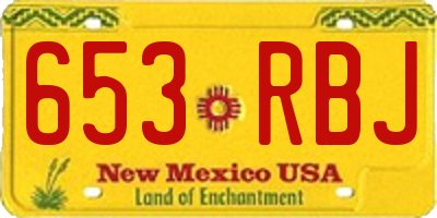 NM license plate 653RBJ