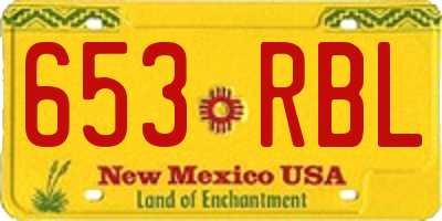 NM license plate 653RBL