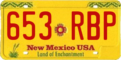 NM license plate 653RBP