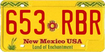 NM license plate 653RBR