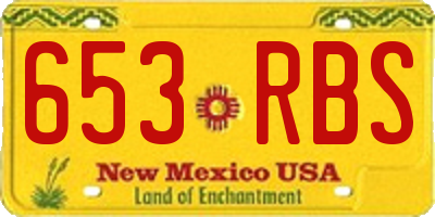 NM license plate 653RBS