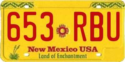 NM license plate 653RBU