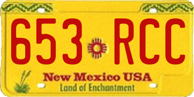 NM license plate 653RCC