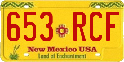NM license plate 653RCF