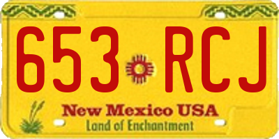 NM license plate 653RCJ