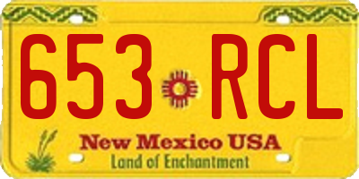 NM license plate 653RCL