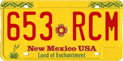NM license plate 653RCM