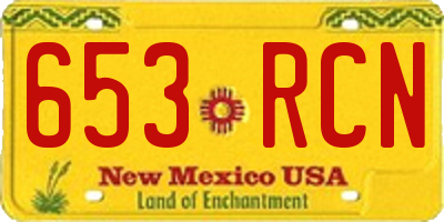 NM license plate 653RCN