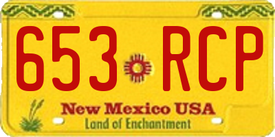 NM license plate 653RCP