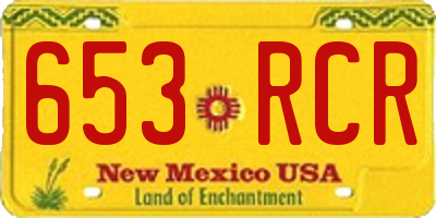 NM license plate 653RCR
