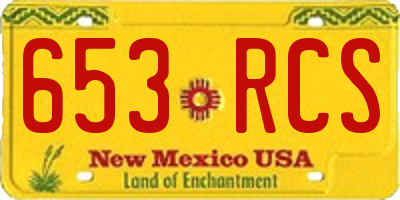NM license plate 653RCS