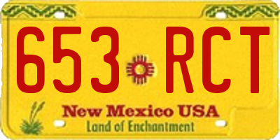 NM license plate 653RCT