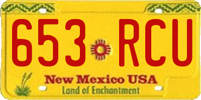 NM license plate 653RCU