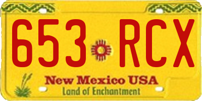 NM license plate 653RCX