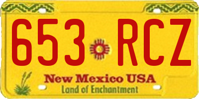 NM license plate 653RCZ