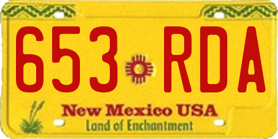 NM license plate 653RDA