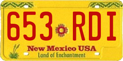NM license plate 653RDI