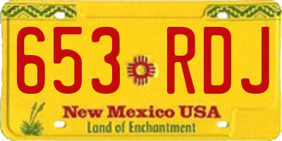 NM license plate 653RDJ