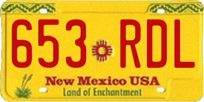 NM license plate 653RDL