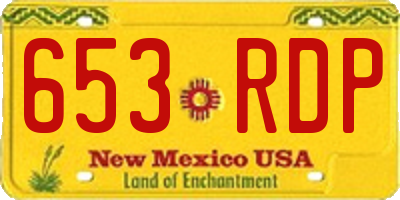 NM license plate 653RDP