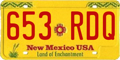 NM license plate 653RDQ