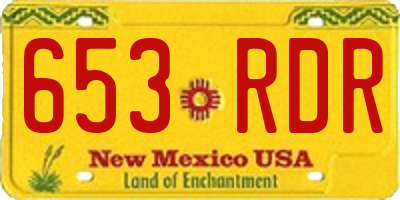 NM license plate 653RDR