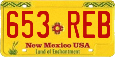 NM license plate 653REB