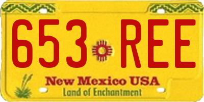 NM license plate 653REE