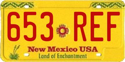 NM license plate 653REF