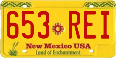 NM license plate 653REI