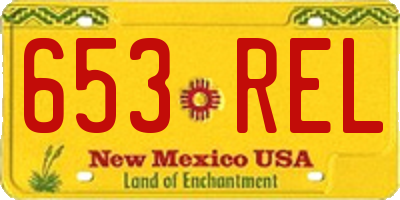 NM license plate 653REL