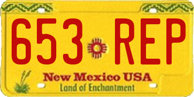 NM license plate 653REP