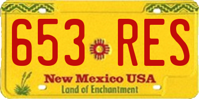 NM license plate 653RES