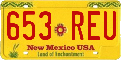 NM license plate 653REU