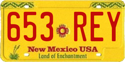 NM license plate 653REY