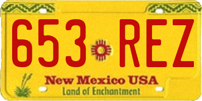 NM license plate 653REZ