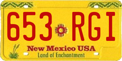 NM license plate 653RGI