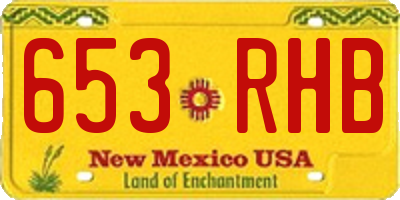 NM license plate 653RHB