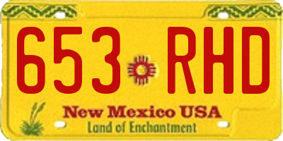 NM license plate 653RHD