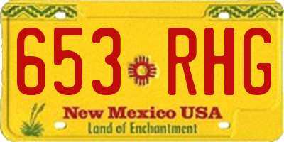 NM license plate 653RHG