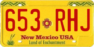 NM license plate 653RHJ