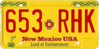 NM license plate 653RHK