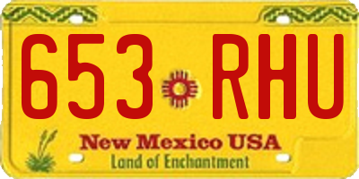 NM license plate 653RHU