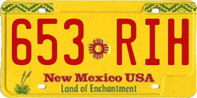 NM license plate 653RIH